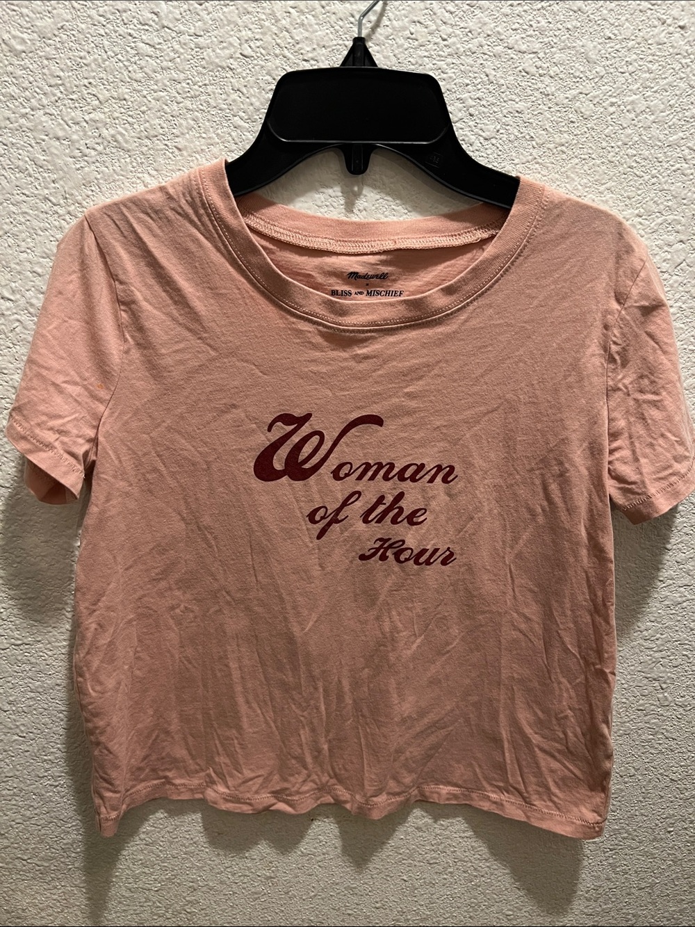 Madewell Blush Pink 'Woman of the Hour' Graphic Short Sleeve Tee